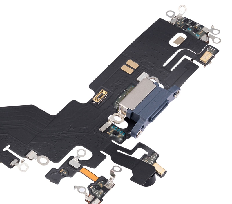 Charging Port Flex Cable Compatible For iPhone 13 Pro (Aftermarket Plus) (Sierra Blue)