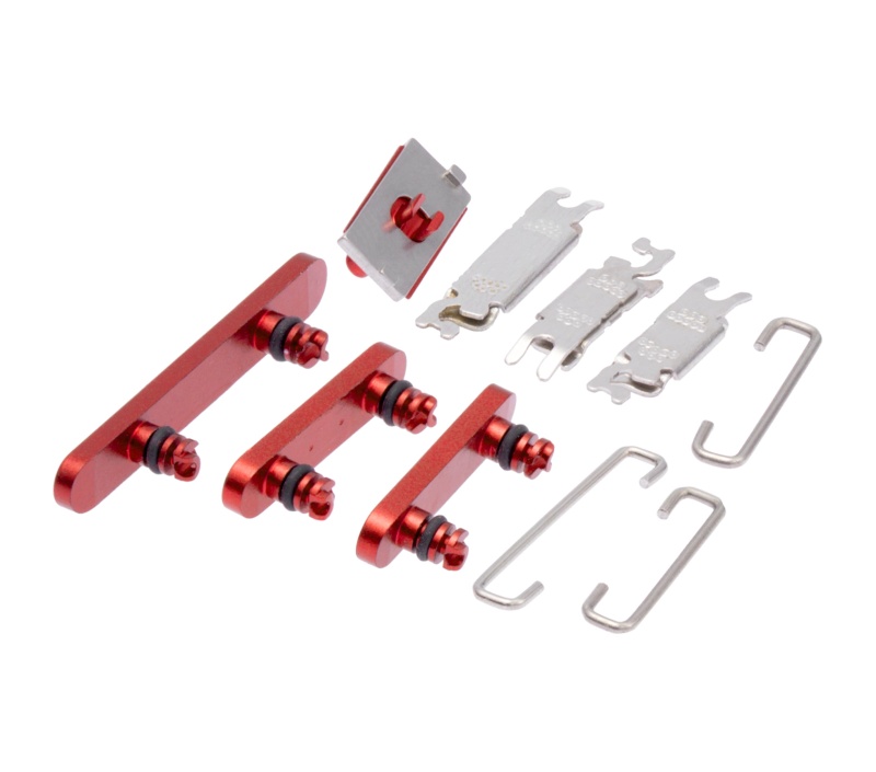 Hard Buttons (Power / Volume / Switch) Compatible For iPhone 13 / 13 Mini (Red)
