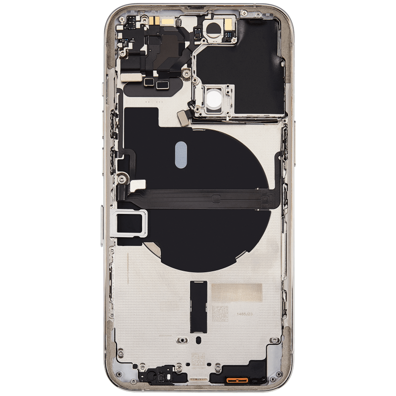 Back Housing W/ Small Components Pre-Installed Compatible For iPhone 13 Pro (International Version) (Used OEM Pull: Grade B) (Silver)