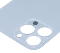 Back Glass With 3M Adhesive Compatible For iPhone 13 Pro Max (No Logo / Large Camera Hole) (Sierra Blue)