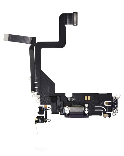 Charging Port Flex Cable Compatible For iPhone 14 Pro (Premium) (Deep Purple)