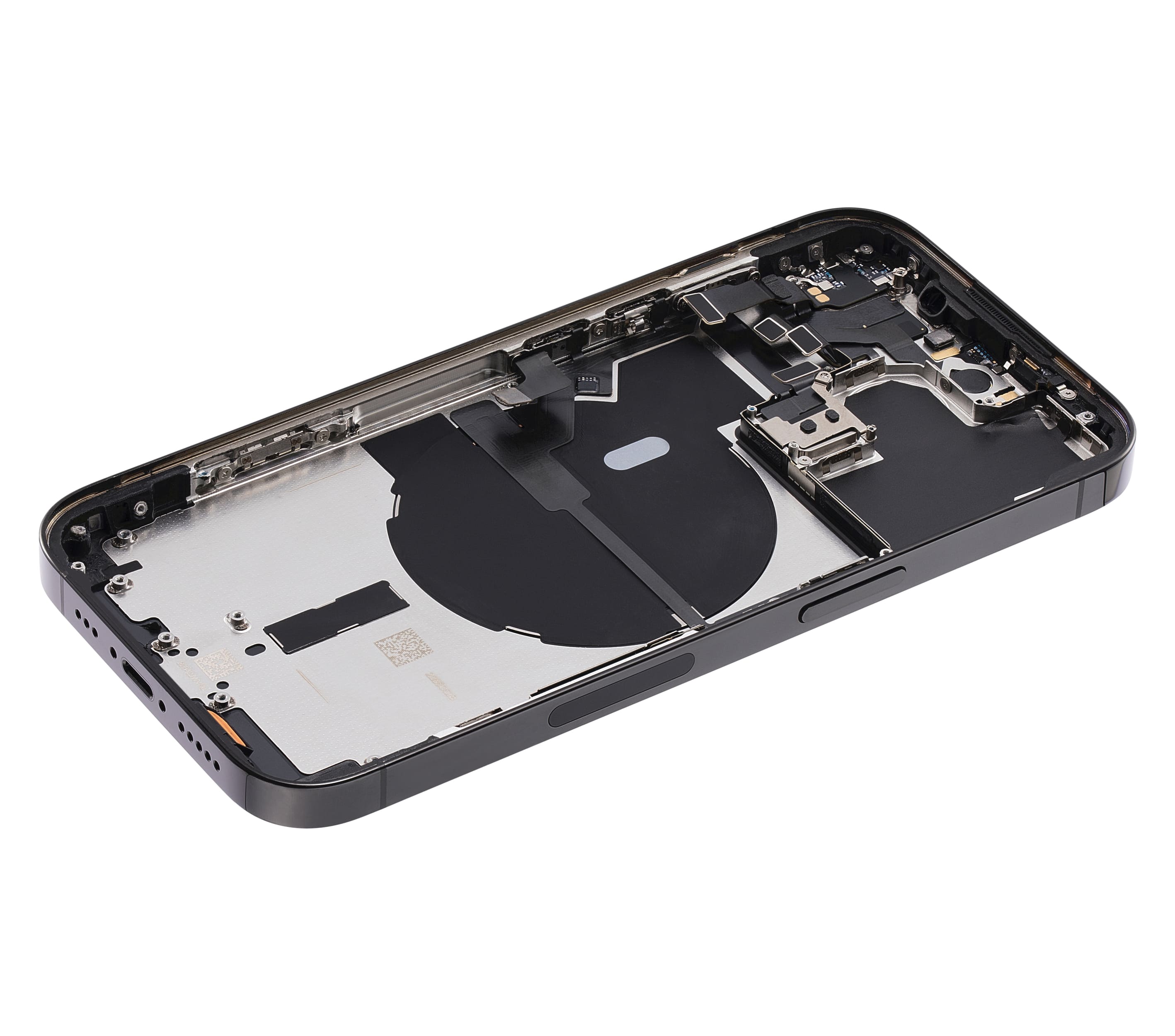 Back Housing W/ Small Pre-Installed Compatible For iPhone 14 Pro (U.S Version) (Used OEM Pull: Grade A) (Space Black)
