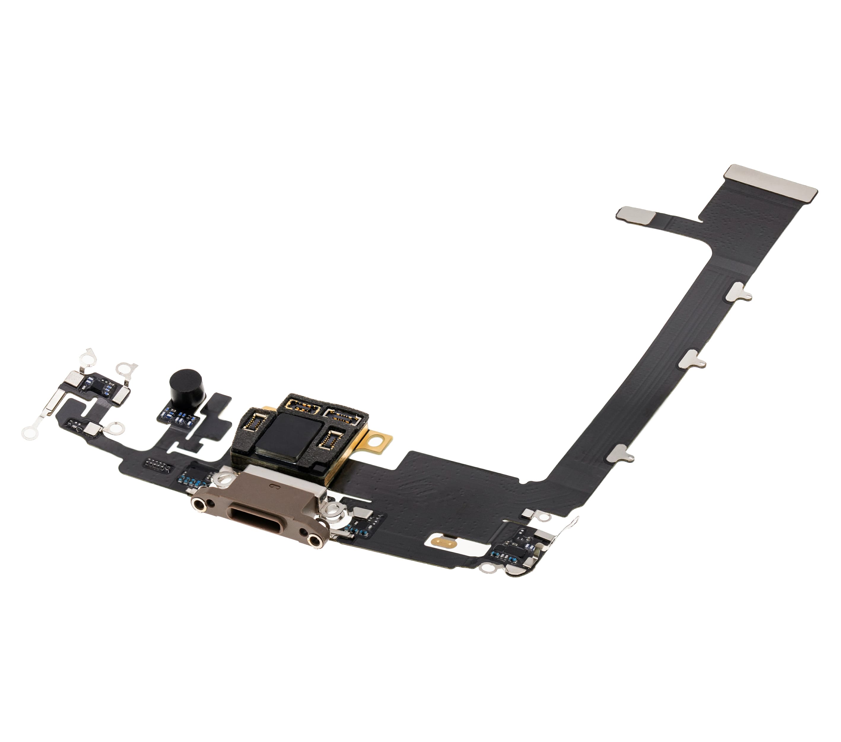 Charging Port Flex Cable With Board Compatible For iPhone 11 Pro Max (Premium) (Gold)