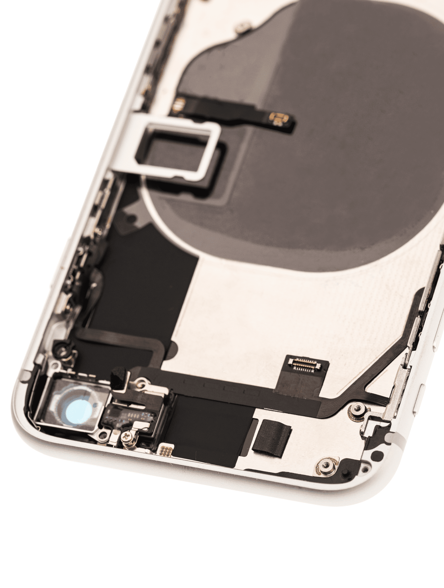 Back Housing W/ Small Components Pre-Installed Compatible For iPhone 8 (Used OEM Pull: Grade A) (Silver)