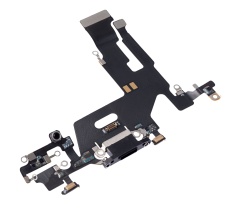 Charging Port Flex Cable Compatible For iPhone 11 (Used OEM Pull) (Black)