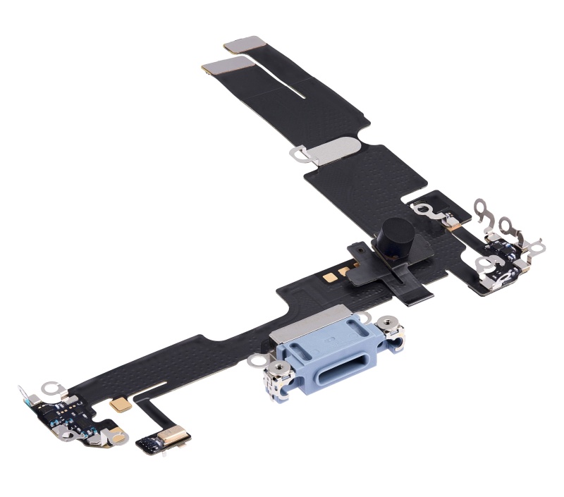 Charging Port Flex Cable Compatible For iPhone 14 Plus (Premium) (Blue)