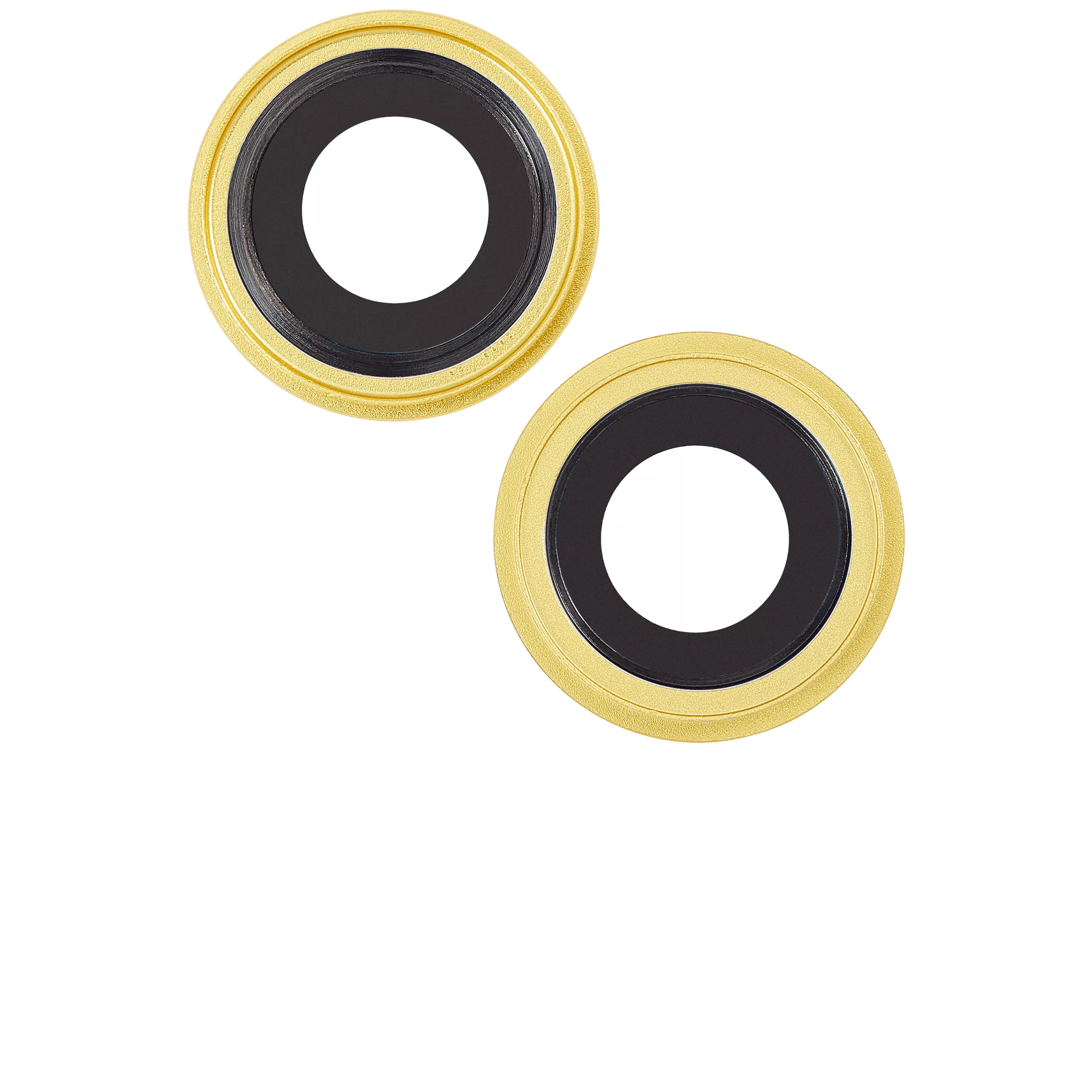 Back Camera Lens With Bracket & Bezel Compatible For iPhone 14 / 14 Plus (2 Piece Set) (Aftermarket Plus) (Yellow)