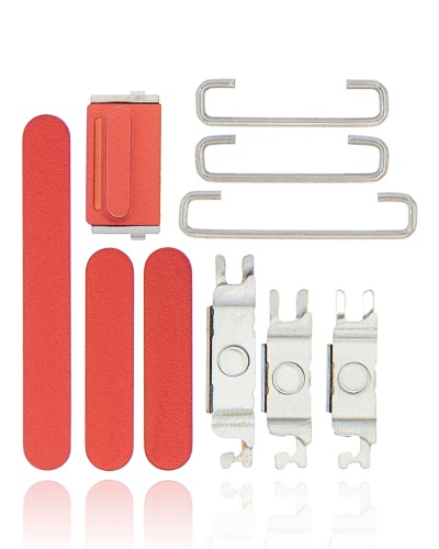 Hard Buttons (Power / Volume / Switch) Compatible For iPhone 12 (Red)