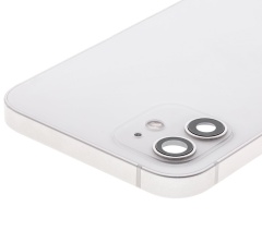 Back Housing W/ Small Components Pre-Installed Compatible For iPhone 12 (US Version) (Used OEM Pull: Grade C) (White)