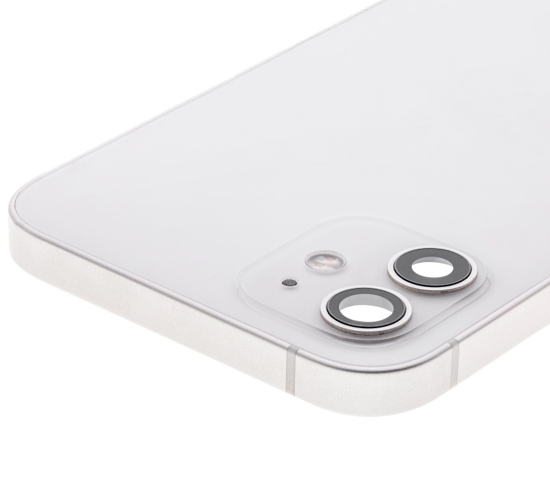Back Housing W/ Small Components Pre-Installed Compatible For iPhone 12 (US Version) (Used OEM Pull: Grade C) (White)