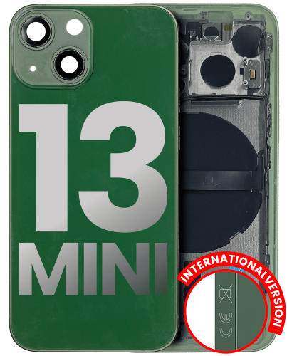 Back Housing W/ Small Components Pre-Installed Compatible For iPhone 13 Mini (International Version) (Used OEM Pull: Grade A) (Green)