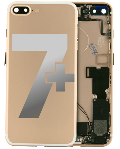 Back Housing W/ Small Components Pre-Installed Compatible For iPhone 7 Plus (Used OEM Pull: Grade A) (Gold)
