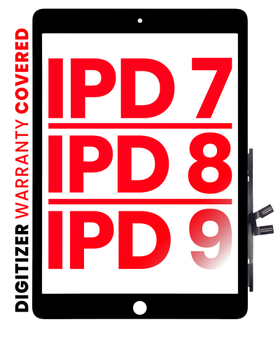 Digitizer Compatible For iPad 7 (2019) / iPad 8 (2020) / iPad 9 (2021) (Aftermarket Pro: XO7) (Black)