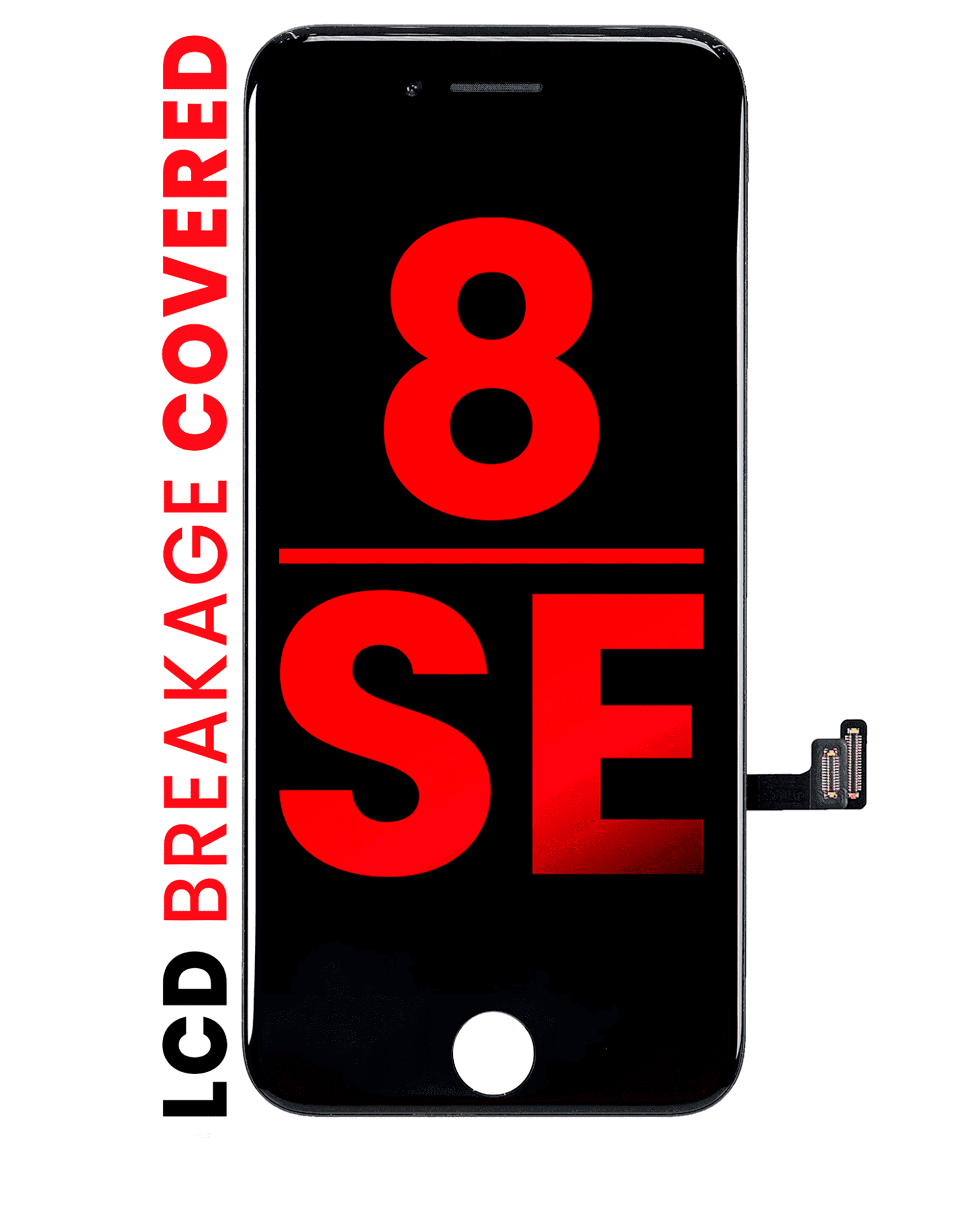 LCD Assembly With Steel Plate Compatible For iPhone 8 / SE (2020 / 2022) (Aftermarket Pro: XO7 Incell) (Black)