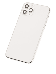 Back Housing W/ Small Components Pre-Installed Compatible For iPhone 11 Pro (Used OEM Pull: Grade A) (Silver)