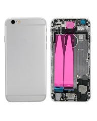 Back Housing W/ Small Components Pre-Installed Compatible For iPhone 6 (Used OEM Pull: Grade A) (Silver)