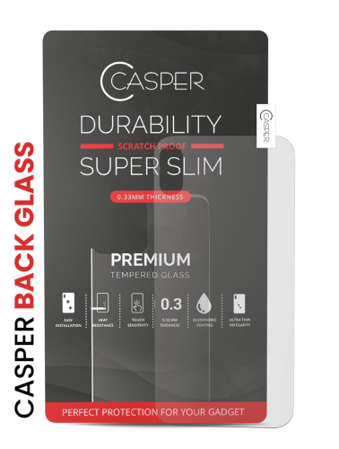Casper Tempered Glass (Back Glass) Compatible For iPhone 11 (Retail Pack) (Matte)