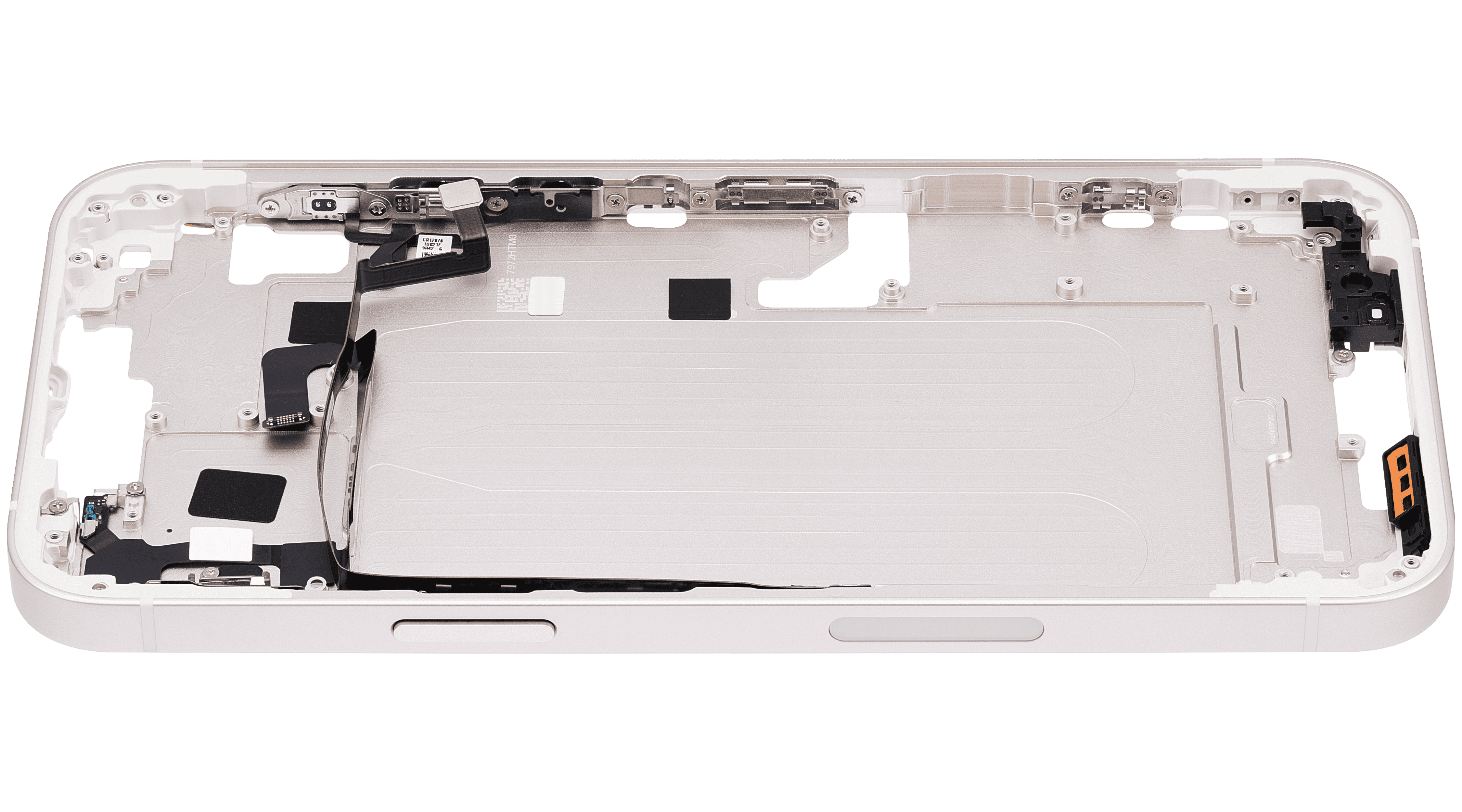 Mid-Frame Housing With Power And Volume Button Compatible For iPhone 14 Plus (US Version) (Aftermarket Plus) (Starlight)