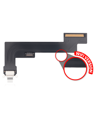 Charging Port Flex Cable Compatible For iPad Air 4 (WiFi Version) (Aftermarket Plus) (Sky Blue)