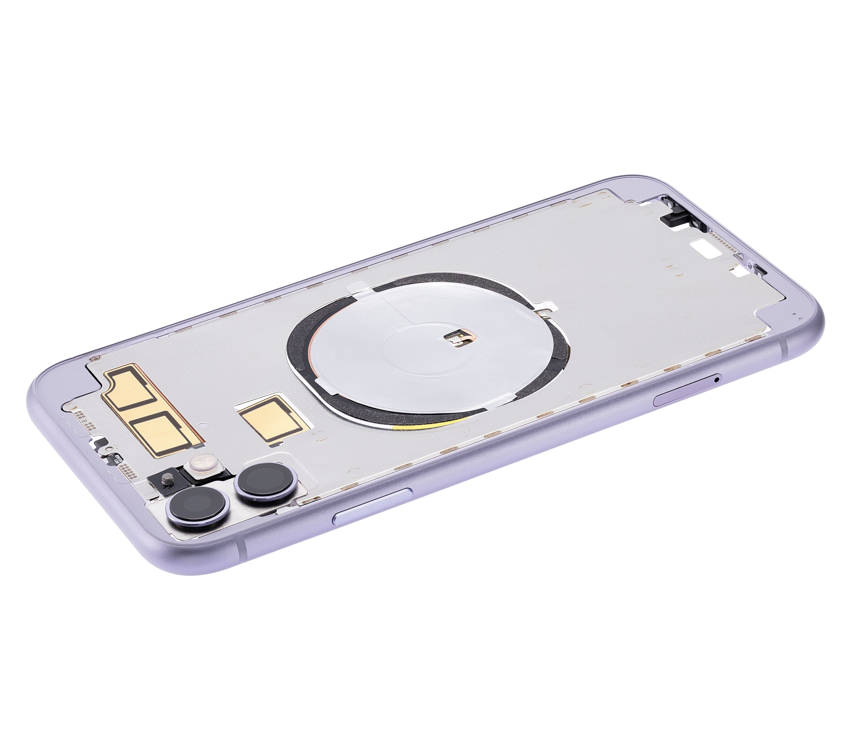 Back Housing W/ Small Components Pre-Installed (Without Back Cover) Compatible For iPhone 11 (Purple)