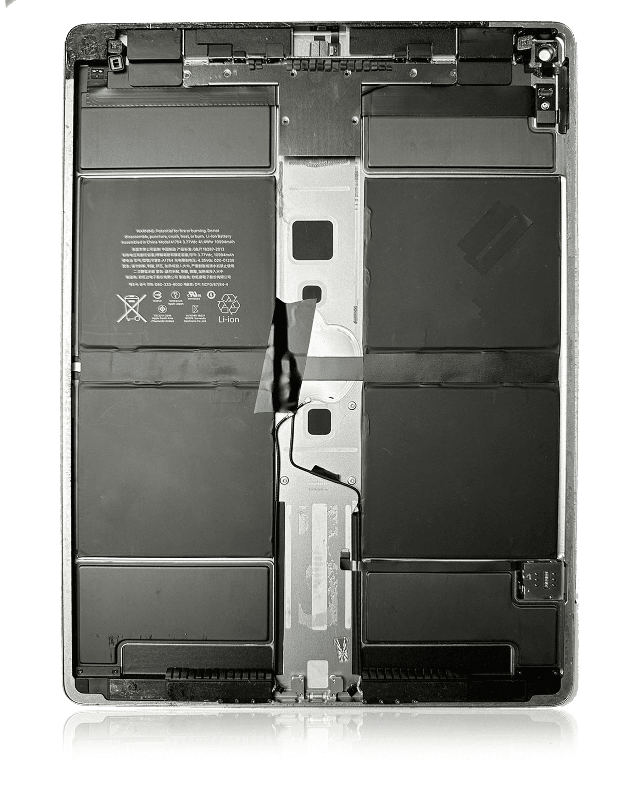 Back Housing W/ Small Components Pre-Installed Compatible For iPad Pro 12.9 2nd Gen (WIFI cellular) (Used OEM Pull: Grade C) (Space Gray)