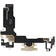 Charging Port Flex Cable Compatible For iPhone 15 (Premium) (Yellow)