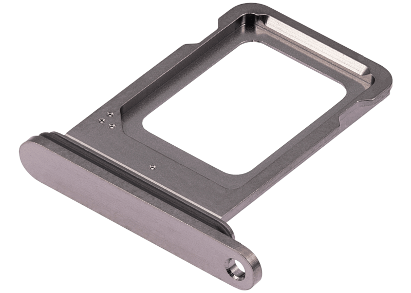 Dual Sim Card Tray Compatible For iPhone 15 Pro / 15 Pro Max (Black Titanium)