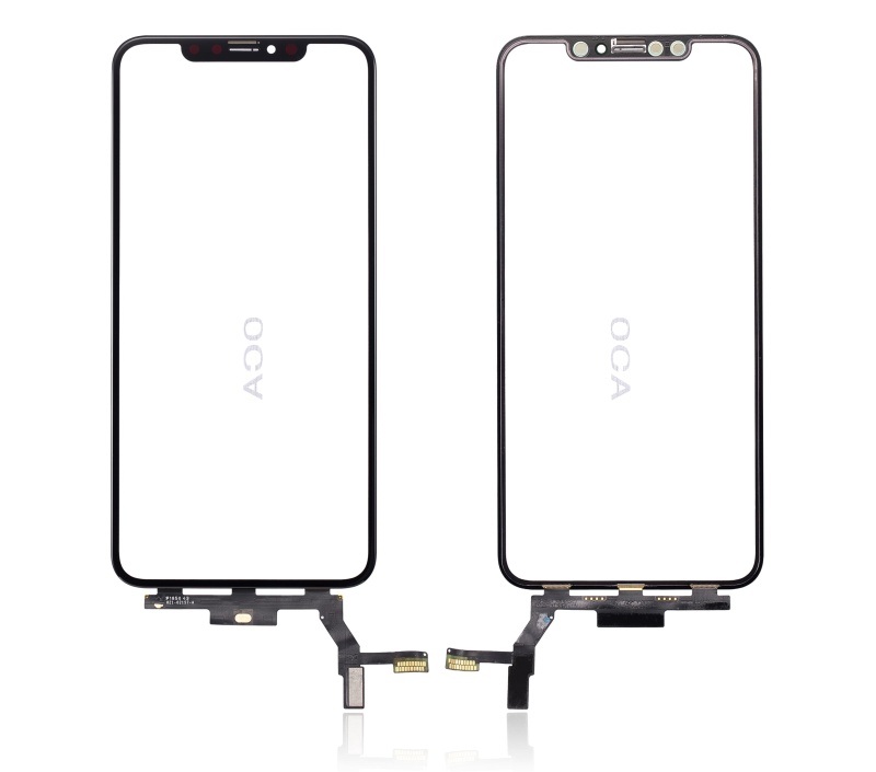 3 in 1 (Front Glass + Frame + OCA Pre-Installed) Compatible For iPhone 8 Plus (Black) (2 Pack) (OCA Master)