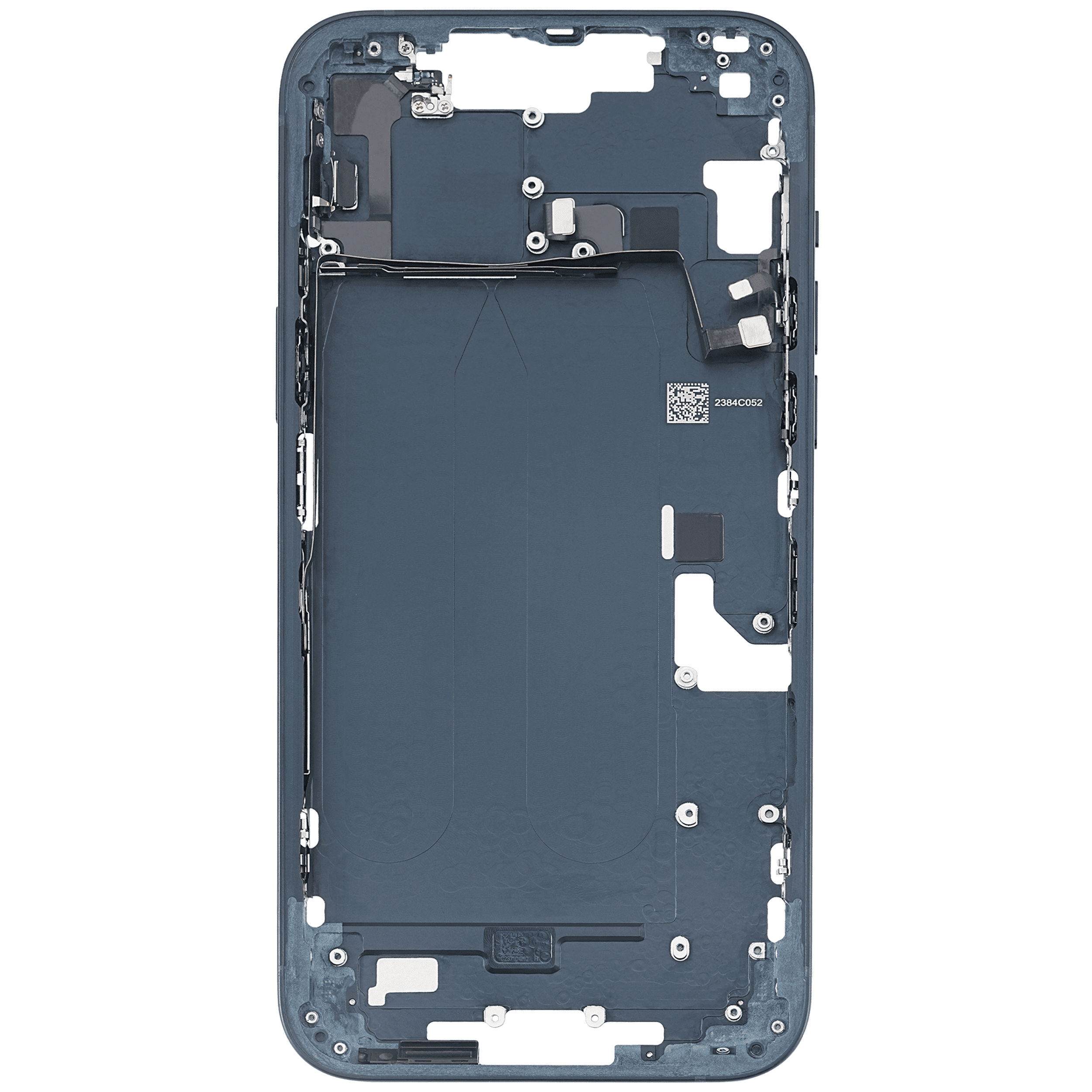 Mid-Frame Housing With Power And Volume Button Compatible For iPhone 14 Plus (US Version) (Used OEM Pull: Grade B) (Midnight)
