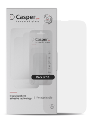 Casper Pro Tempered Glass Compatible For iPhone 14 Pro (10 Pack) (Clear)