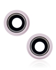 Back Camera Lens With Bracket & Bezel Compatible For iPhone 13 / 13 Mini (Pink) (Real Sapphire / Premium)