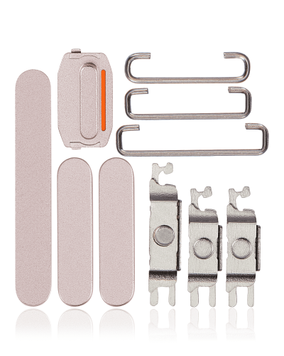 Hard Buttons (Power / Volume / Switch) Compatible For iPhone 15 / 15 Plus (Pink)