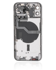 Back Housing W/ Small Components Pre-Installed Compatible For iPhone 12 (US Version) (Used OEM Pull: Grade C) (White)