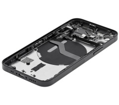 Back Housing W/ Small Components Pre-Installed Compatible For iPhone 12 Mini (International Version) (Used OEM Pull: Grade A) (Black)
