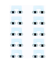 Loudspeaker / Mic Mesh Compatible For iPhone 12 Pro Max (Gold) (10 Pack)
