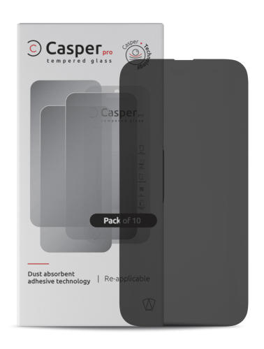 Casper Pro Tempered Glass Compatible For iPhone 14 Pro Max (10 Pack) (Privacy)