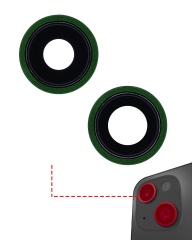 Back Camera Lens With Bracket & Bezel Compatible For iPhone 13 / 13 Mini (Aftermarket Plus) (Green)
