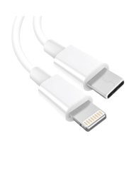 USB-C To Lightning Cable (3ft.) Compatible For iPhone / iPad / iPod (Used OEM Pull: Grade A) (Bulk Pack)