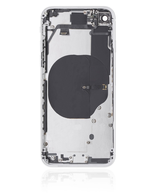 Back Housing W/ Small Components Pre-Installed Compatible For iPhone SE (2020) (Used OEM Pull: Grade C) (White)
