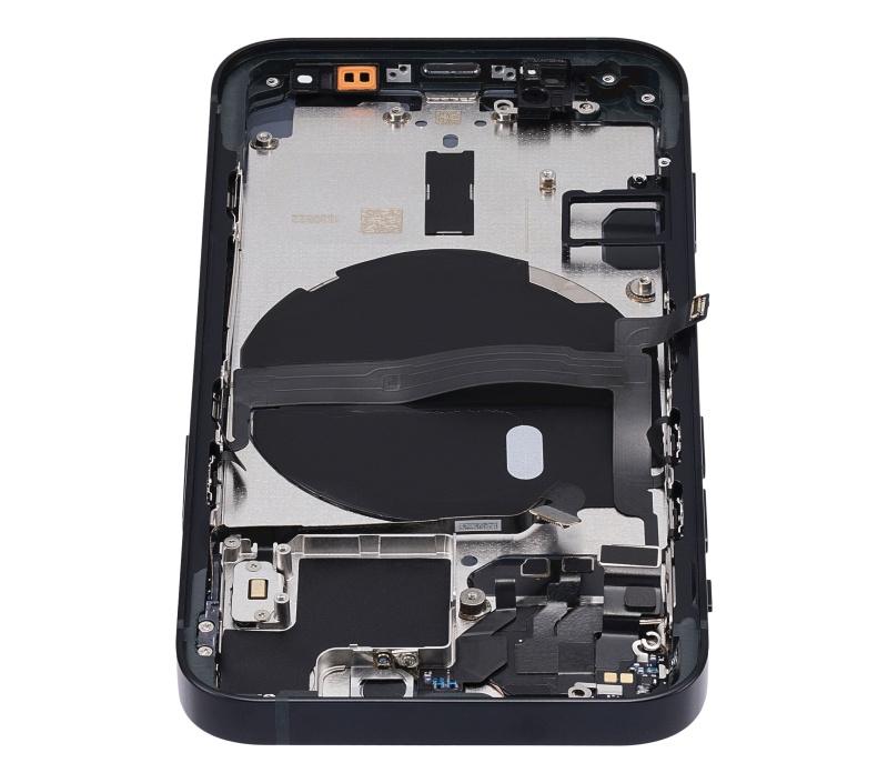 Back Housing W/ Small Components Pre-Installed Compatible For iPhone 13 Mini (US Version) (No Logo) (Aftermarket Plus) (Midnight)