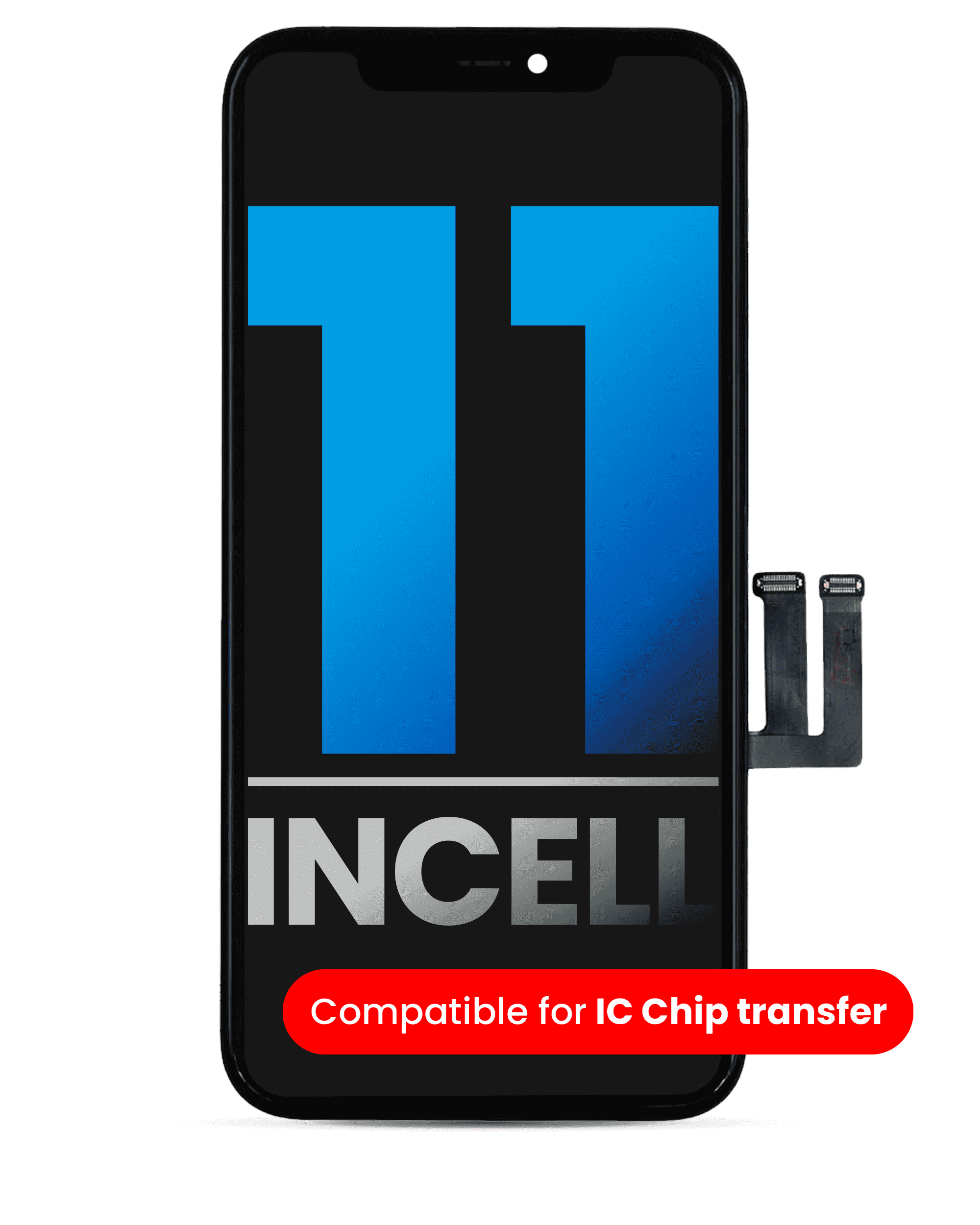 LCD Assembly With Steel Plate Pre-Installed Compatible For iPhone 11 (Aftermarket: AQ7 Incell)