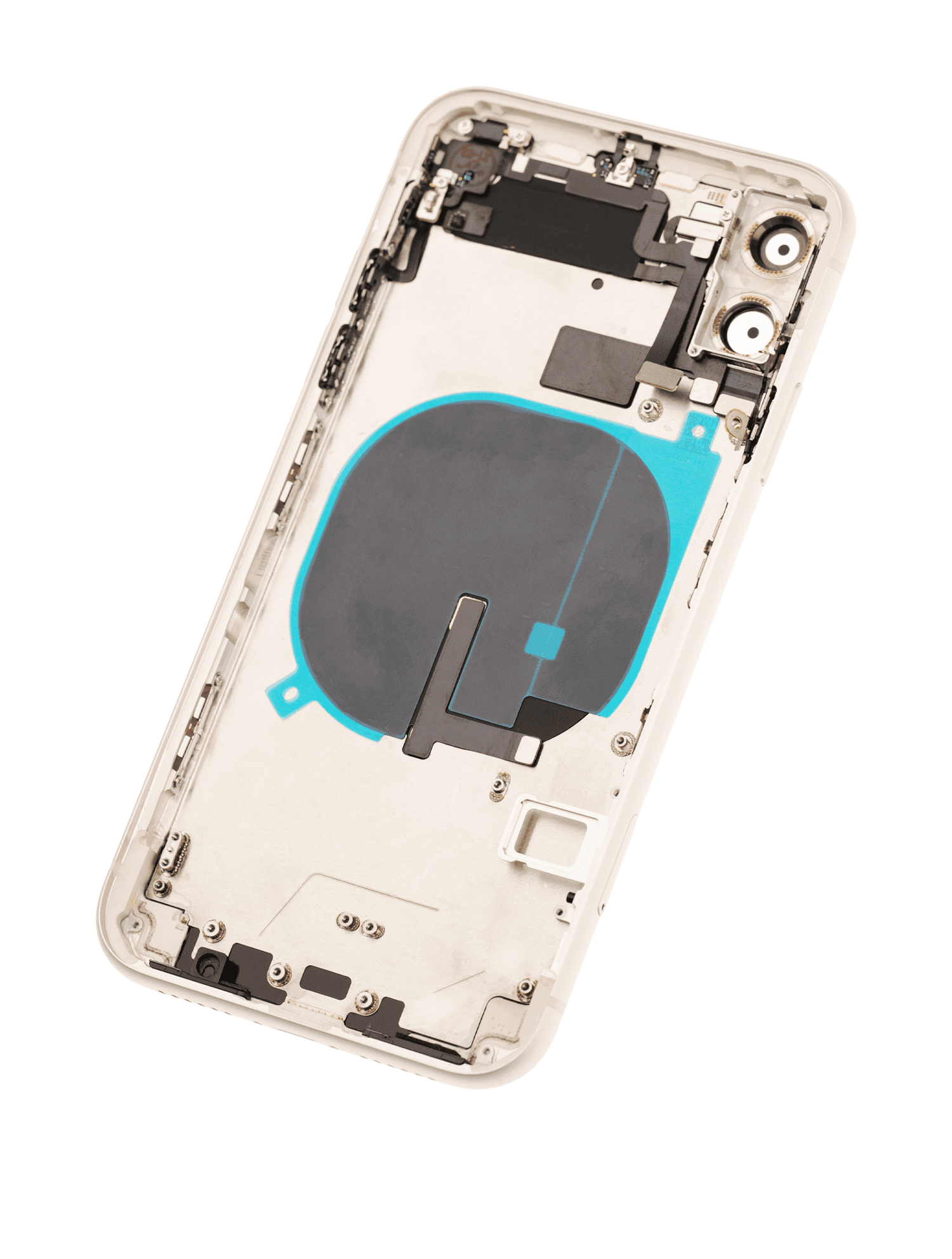 Back Housing W/ Small Components Pre-Installed Compatible For iPhone 11 (Used OEM Pull: Grade C) (White)