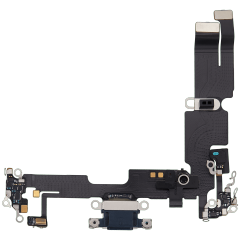 Charging Port Flex Cable Compatible For iPhone 14 Plus (Used OEM Pull) (Midnight)