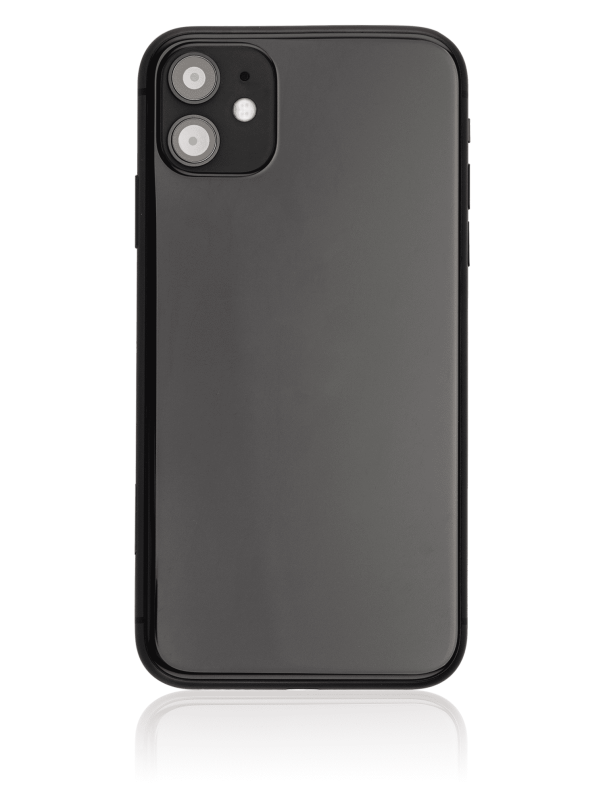Back Housing W/ Small Components Pre-Installed Compatible For iPhone 11 (Used OEM Pull: Grade B) (Black)