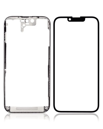 2 in 1 With Frame Included (Front Glass + OCA Pre-Installed) Compatible For iPhone 14 (OCA Master)