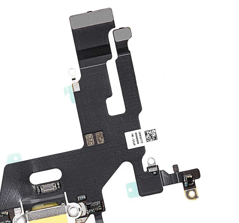 Charging Port Flex Cable Compatible For iPhone 11 (Premium) (Yellow)