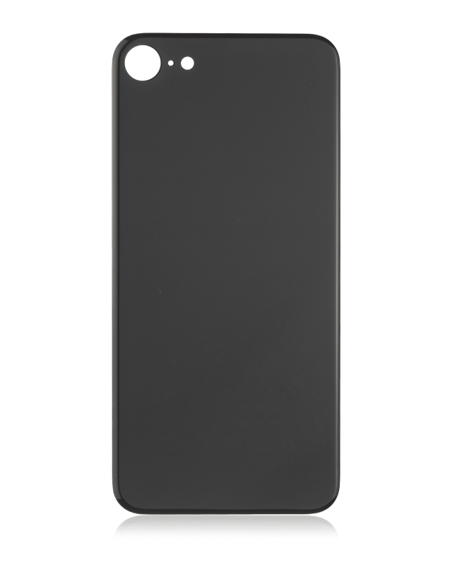 Back Glass With 3M Adhesive Compatible For iPhone 8 / SE (2020) (No Logo / Large Camera Hole) (Space Gray)