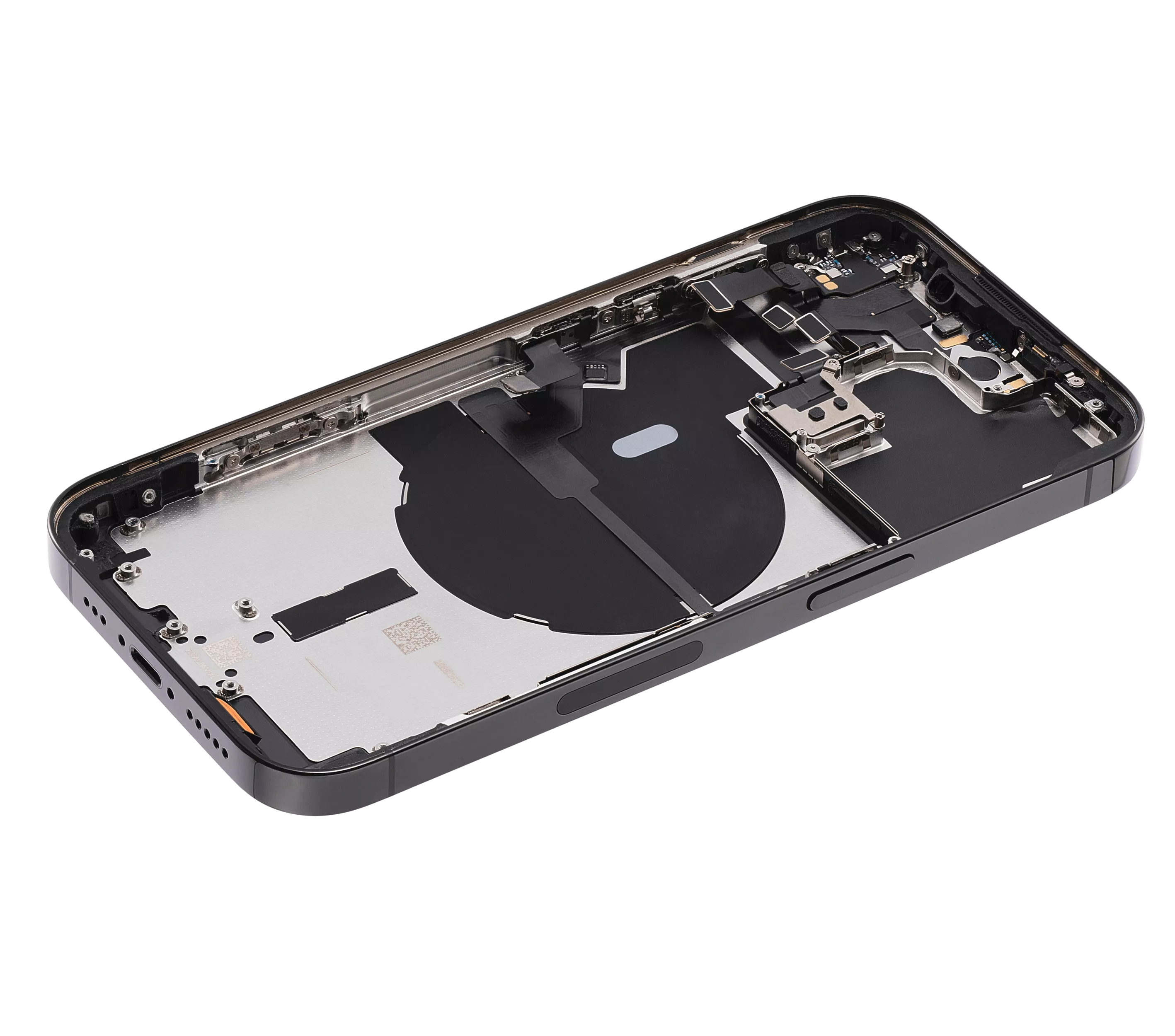 Back Housing W/ Small Pre-Installed Compatible For iPhone 14 Pro (U.S Version) (Used OEM Pull: Grade B) (Space Black)
