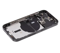 Back Housing W/ Small Pre-Installed Compatible For iPhone 14 Pro (U.S Version) (Used OEM Pull: Grade B) (Space Black)