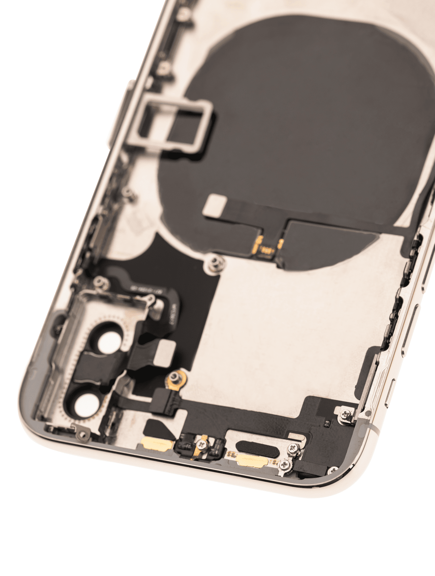 Back Housing W/ Small Components Pre-Installed Compatible For iPhone X (Used OEM Pull: Grade B) (Silver)